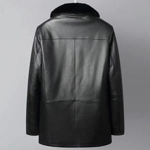 Giacca da <span class=keywords><strong>Uomo</strong></span> in Pelliccia Sintetica con Fodera Interna in <span class=keywords><strong>Visone</strong></span> Felpato e Ispessito <span class=keywords><strong>Cappotto</strong></span> di Pelliccia per <span class=keywords><strong>Uomo</strong></span> di Mezza Età - Product Image 5