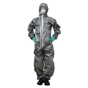 Traje de seguridad de una pieza gris antiestático Ropa de protección contra partículas de radiación nuclear resistente a ácidos y álcalis - Product Image 1