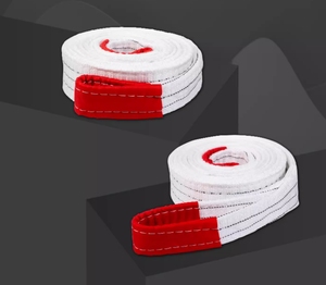 2 tấn 3 tấn 5 tấn phẳng trắng cần cẩu công nghiệp Sling vô tận web Sling Xe tải kéo Dây phẳng nâng dây đeo dễ dàng nâng bền - Product Image 5