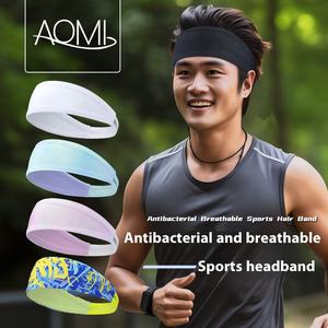 Bandeaux de transpiration élastiques personnalisés Hommes Femmes Bandeau de <span class=keywords><strong>sport</strong></span> de yoga Tennis Football Basketball <span class=keywords><strong>Cheveux</strong></span> de course - Product Image 2