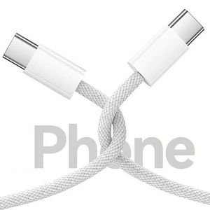 Nylon Braided 60W PD Type-C to Type-C <b>Cable</b> Fast Charging for Phone16 1M <b>USB</b>-C Data <b>Cables</b> With Box Package - Product Image 3