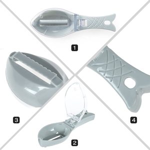 Plastic <b>Fish</b> Scale Remover <b>Scaler</b> with Built In Container Foldable <b>Fish</b> Skin Cleaning Tool for Kitchen - Product Image 6