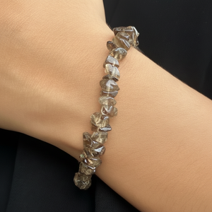 Bracelet en cristal de quartz et de quartz fumé Power & Protection Bijoux de guérison Bracelet chargé Reiki - Product Image 1