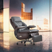 Fauteuil de Direction Pivotant de Luxe Moderne, Nouveau Design, Inclinable Manuel/Électrique, Chaise de Bureau pour Usage Domestique