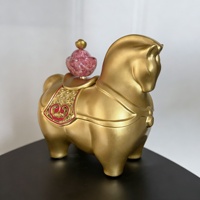 Sculpture de cheval porte-bonheur personnalisable en cuivre BZY, ornement de bureau et décoration d'intérieur