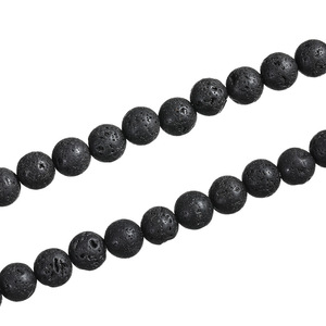 4-10mm natuurlijke zwarte vulkanische lavasteen ronde kralen DIY sieraden maken en etherische olie diffuser benodigdheden - Product Image 5