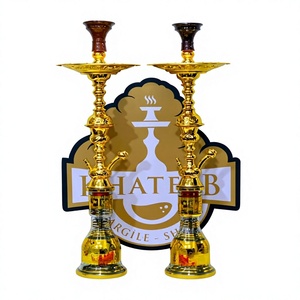 Ensemble de chicha traditionnelle égyptienne en or de 85 cm de qualité supérieure - Marque Khateeb (Modèle : A1145) - Product Image 1
