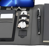 Carnet de notes A5 personnalisé avec recharge sans fil, classeur de voyage pour bureau, couleurs et logos personnalisables, support de téléphone intégré – Nouvelle année