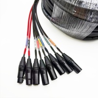 Câble multipaire XLR multicolore 8 canaux, boîtier de scène 6 entrées 2 sorties, câble audio multipaire XLR pour scène