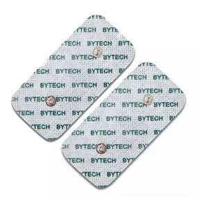 Electrodes 5x9 Cm Premium Replacement 2 Button Snap Tens Adhesive Massage Electrodes Pads