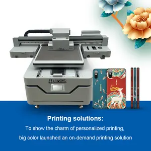 Lzt — imprimante uv à plat 6090 brillant métallique, machine d'impression directe à impression uv 6 couleurs avec imprimante rotative 6090