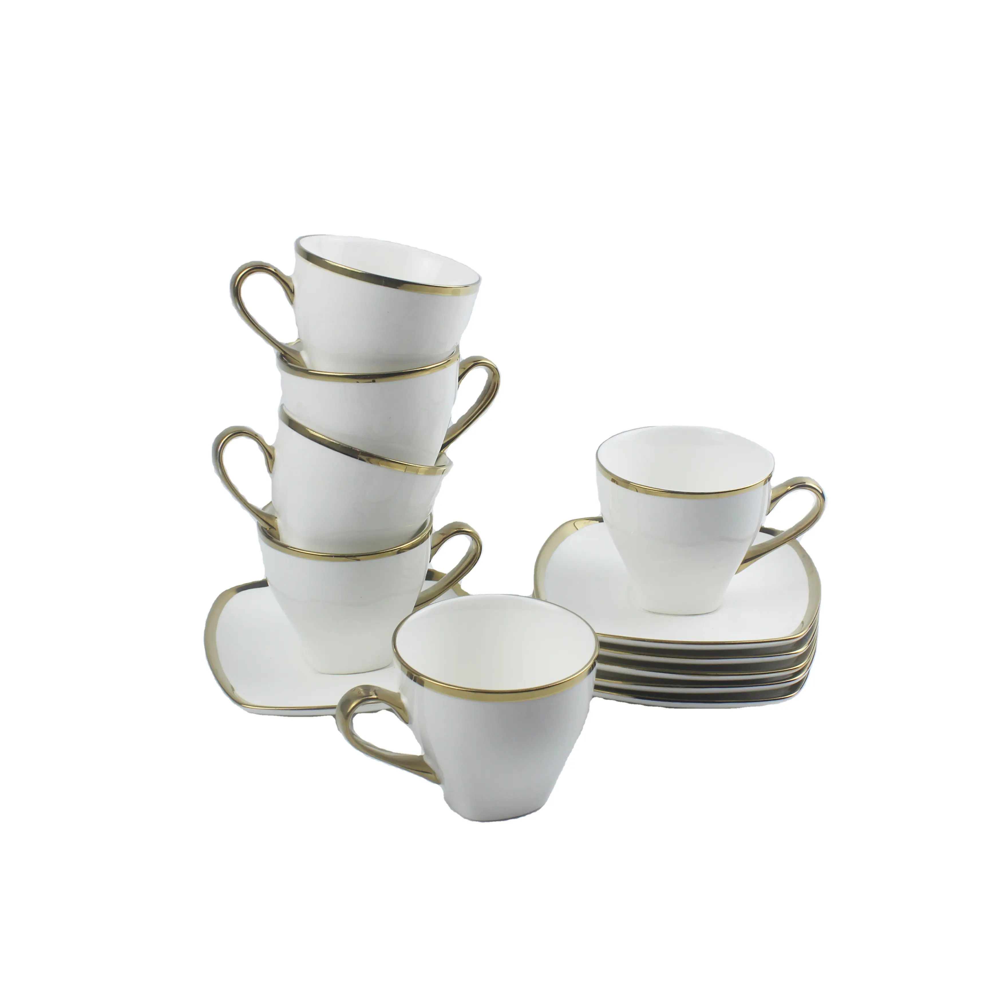 İskandinav ev seramik çay bardakları ve tabaklar aile otel restoran partileri için uygun Set