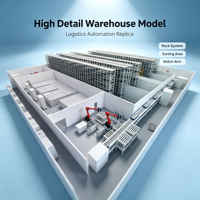 Modèle d'affichage logistique d'entrepôt intelligent