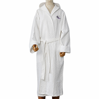 Peignoir de bain en coton gaufré durable pour hôtel 5 étoiles et spa, à capuche, pour femme, idéal après la douche, toutes saisons, fabriqué par le producteur