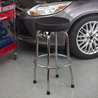 Tabouret de bar pivotant moderne en métal chromé de haute qualité, rotation à 360 degrés, usage commercial pour hôtel et restaurant