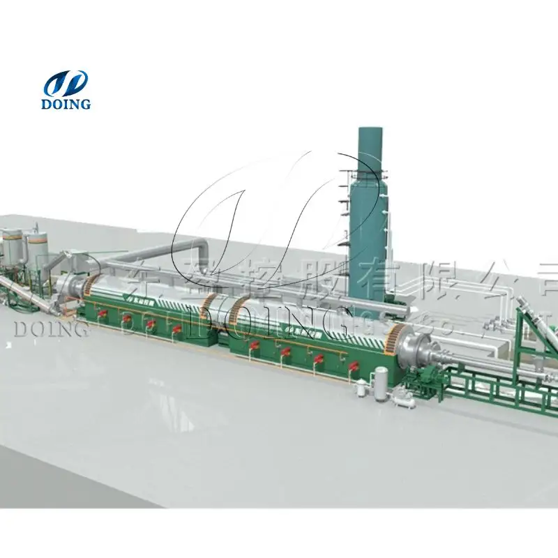 10 20 50 ton mesin pirolisis ban limbah mesin pirolisis karet MSW batch terus menerus mesin reaktor