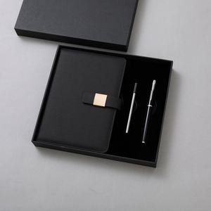 Hot Selling Custom Luxury <b>Leather</b> <b>Diary</b>-Premium Executive Stainless Steel <b>Leather</b> Embossed Notebook Journal Corporate Gift Sets - Product Image 2