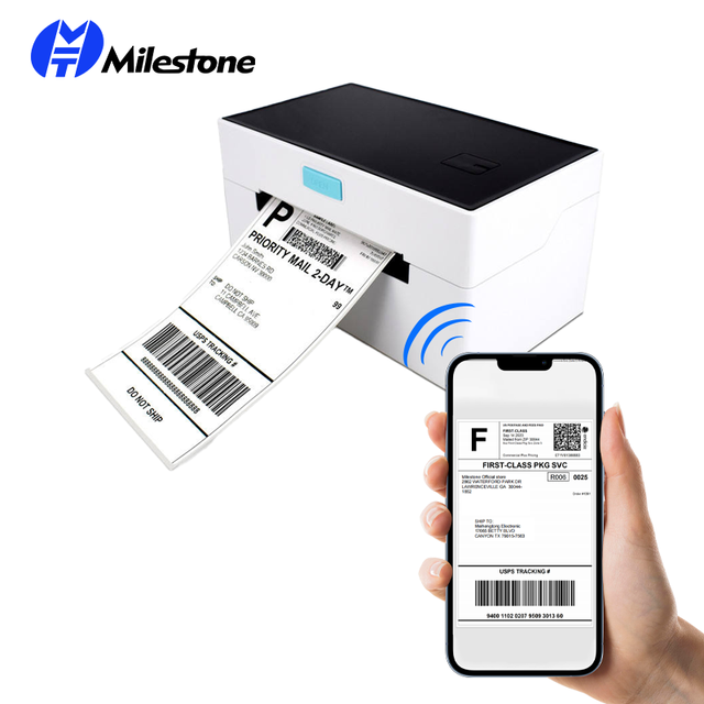 Milestone MHT-L1801 Factory Price 110mm 203dpi for Desktop Shipping Waybill Barcode Thermal Paper Label Printer