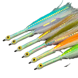 Leurre de pêche à la mouche 3D à gros yeux pour attirer les truites, streamer, longues tiges, mi-eau, mouches artificielles, multiples rivières/lacs/ruisseaux - Product Image 1