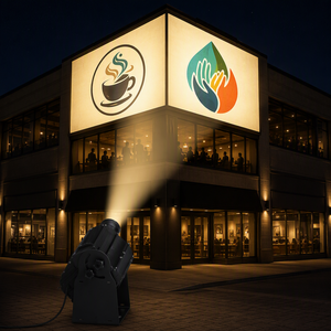 IP67 Waterproof LED Gobo Logo <b>Projector</b> Advertising <b>Light</b> With 4 Key Remote for Storefront Cafe Shop - Product Image 2