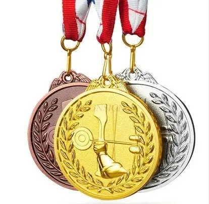 Custom sports badges and golden silver Medal for archery game