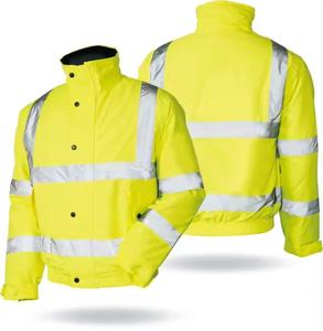 Chaqueta DE SEGURIDAD reflectante de <span class=keywords><strong>alta</strong></span> <span class=keywords><strong>visibilidad</strong></span> ANSI Clase 3 EN ISO Clase 3 impermeable a prueba de viento invierno transpirable 300D Oxford ropa - Product Image 2