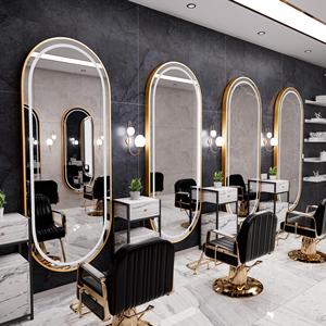 Fábrica al por mayor moda de lujo moderna con luz LED salón espejo equipo de peluquería muebles <span class=keywords><strong>para</strong></span> belleza y peluquerías - Product Image 1