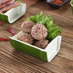 Vaisselle de cuisine japonaise en imitation bambou, bols et assiettes créatifs pour restaurant, hot pot, hôtel, sukiyaki, pour servir les légumes - Product Image 1