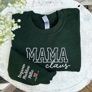 Custom <strong>Mama</strong> Neutral Varsity Sweatshirt <strong>Hoodie</strong> Embroidered 3D Pattern Woven Fabric Front Logo for Autumn Winter Badge Decoration - Product Image 1