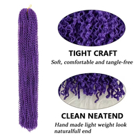 Extensions de cheveux synthétiques tressées au crochet Zizi de 22 pouces, 50g, résistantes à la chaleur, pour tresses Box Braids et Twist – Vente en gros