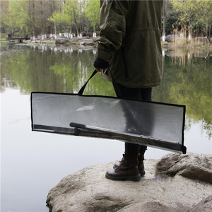 <b>PVC</b> Transparent Fishing Rod Bag Case With <b>Top</b> Handle Large Capacity For Outdoor Use - Product Image 3