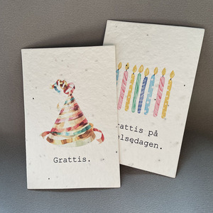 Cartes de remerciement personnalisées biodégradables faites à la main avec logo imprimé, cartes en papier plantables avec graines de lavande intégrées - Product Image 2