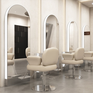 Gran oferta, muebles de salón de peluquería de longitud completa grandes, maquillaje de peluquería, espejo de salón de belleza Led - Product Image 3