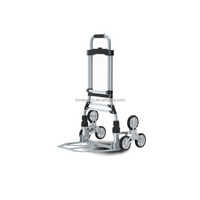 100kgs capacité de chargement roue triangulaire escalade escalier chariot à main nouveau chariot à main rétractable en aluminium
