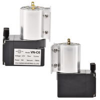 VN-C6 Mikro-Vakuum-Membranpumpe 12V 5W Ölfrei Kompakter Bürstenloser Motor 7L/min Durchfluss Geräuscharme Pumpe
