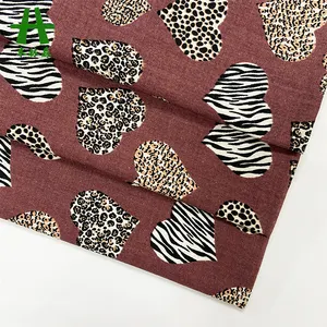 Mulinsen-tela de algodón con estampado de leopardo, tela de popelina de licra, a la moda