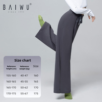124112093 Baiwu femmes et filles danse moderne jambe droite pratique pantalon ample Yoga Leggings Style pantalon