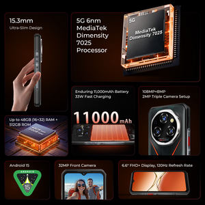 Oukitel Nouveaux Produits 2025 WP55 Pro 6,6" FHD+ 120Hz 16 Go 512 Go Octa-core Appareil Photo 32MP+108MP+8MP Batterie 11000 mAh Téléphone Portable Robuste 5G - Product Image 2