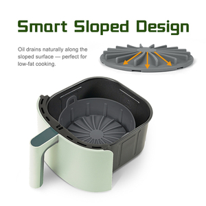 New Food Grade <b>Silicone</b> Mold Foldable Air Fryer Liners Reusable <b>Baking</b> Set Pot Insert Tower Basket Pan - Product Image 5