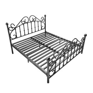 Bed Storage Simple Design Solid Wood Double Bed Fashion Factory Manufactures Metal Solid Wood King Bed Frame With Storage