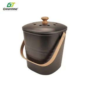 Cubo de basura ecológico para cocina, contenedor de fibra de bambú, Económico