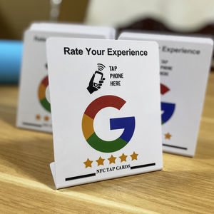 888 octets NFC216 puce boostée présence <span class=keywords><strong>en</strong></span> <span class=keywords><strong>ligne</strong></span> Google Review NFC Table Stand Display Review Us on Google Pedestal - Product Image 6