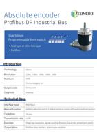 ZHEJUN 58mm PROFINET-DP Codeur Rotatif Absolu Multi-Tours Optique Résolution 12-16 bits IP65/IP67 Capteur de Position Industriel à Bride