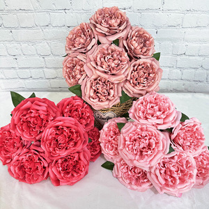 Nouvelles fleurs artificielles Austin en soie pour décorations de mariage, studio photo, décoration de table à la maison, rose, orange, blanc, bleu, rouge - Product Image 4