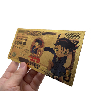 US livraison <span class=keywords><strong>gratuite</strong></span> yen argent anime Conan 24 k or billet <span class=keywords><strong>de</strong></span> banque en plastique billet <span class=keywords><strong>de</strong></span> banque - Product Image 5