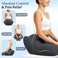 Coussin de siège ergonomique pour soulager la douleur à l'assise, la sciatique et le soutien du dos, coussin en mousse à mémoire de forme pour le bureau, la voiture, la maison