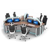 Établi de centre de commande personnalisable de haute qualité, console centrale d'expédition, bureau modulaire irrégulier pour employés
