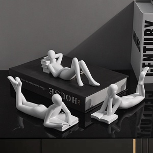 Ornamenti Natalizi Moderni e Semplici per Soggiorno, Artigianato in Resina a Tema Animale, Nuovi Pensatori Creativi che Leggono - Product Image 4