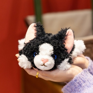 Healing-Style Lying <strong>Black</strong>-<strong>and</strong>-<strong>White</strong> Devon Rex Plush Doll Cute <strong>Cat</strong> <strong>Stuffed</strong> Toy Perfect Gift for Kids Home Decoration - Product Image 6