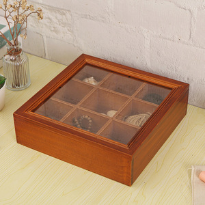 Boîte de rangement pour bijoux en bois avec couvercle en acrylique, design Secret La Vie Rurale Paris 1982, pour l'organisation du bureau - Product Image 2